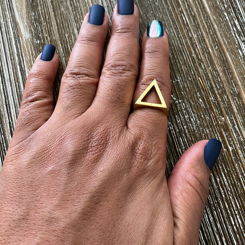 Gorgeous Brass Pyramid Ring
